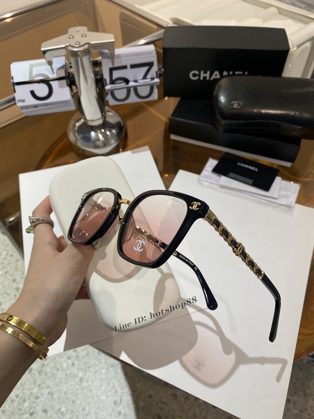 CHANEL專門店新款雙c點綴平光鏡 香奈兒爆款百搭麻花小羊皮鏡腿眼鏡框 0769 mmyj2083